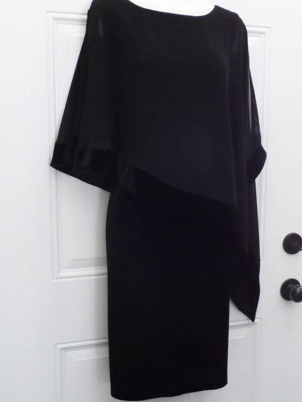 Lori M Collections Black Velvet  Dress with light cover size L